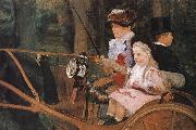 Mary Cassatt The woman and the child are driving the carriage oil painting reproduction
